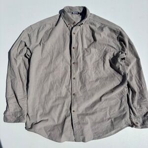 Tan cream long sleeve asos button up shirt - S